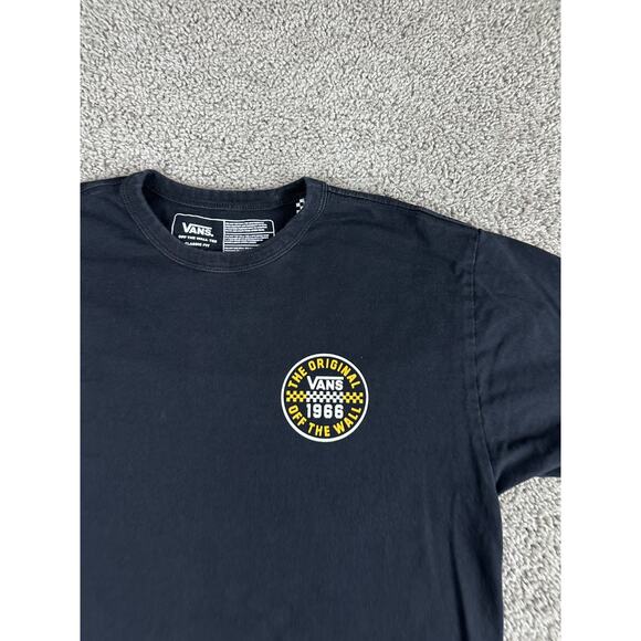 Vans Shirt Mens Medium Black White Off The Wall Skater Skateboarding Short Sleev - Picture 8 of 10